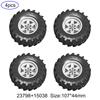 RCmall 4WD Climbing Car Off-road Front Suspension System MOC Bricks Parts Kits 23798 + 15038 Tyre Compatible with LEGOed