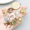 100-Piece Five-Color Alloy Sun, Moon, and Star Pendant Charms for DIY Jewelry