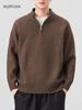 Mu Yuan Men's 2025 Fall/Winter Half-Zip Stand Collar Japanese Casual Knit Sweater