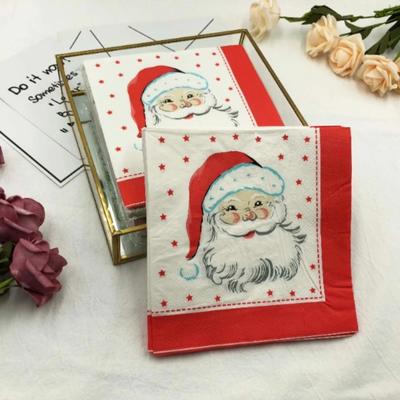 20pcs/Pac 33*33cm 2-Ply Disposable Party Napkin Christmas Pattern