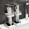 Plastic Toothbrush Storage Rack Dustproof 3 Slots Toothbrush Holder  for Home