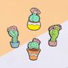 4 Styles Sexy Buttocks Cactus Potted Enamel Brooches Creative Ass Potting Plant Flower Pins For Backpack Clothes Jewlery