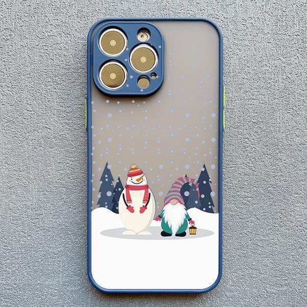 Cartoon Elk Santa Claus Tree Christmas Phone Case For iPhone 16 15 14 Plus Pro Max 13 11 12 Pro Max Mini X XR XS 7 8 Plus Cover