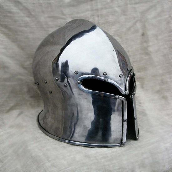 Großer König Leonidas Spartan 300 Filmhelm, voll funktionsfähiger massiver Stahl mit Innenfutter, mittelalterliche Nachbildung, tragbarer Spartan-Helm