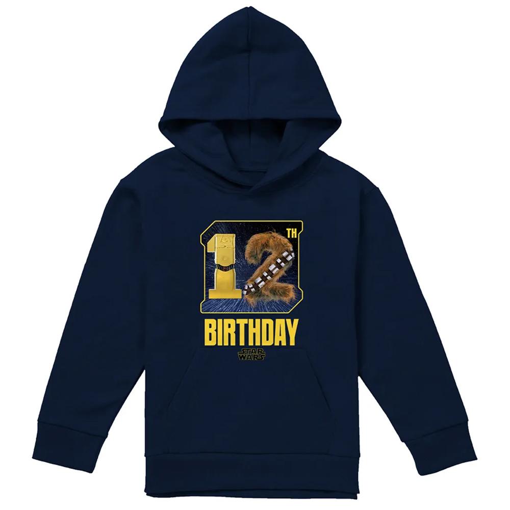 Disney Star Wars Childrens/Kids C3PO Chewbacca 12th Birthday Hoodie