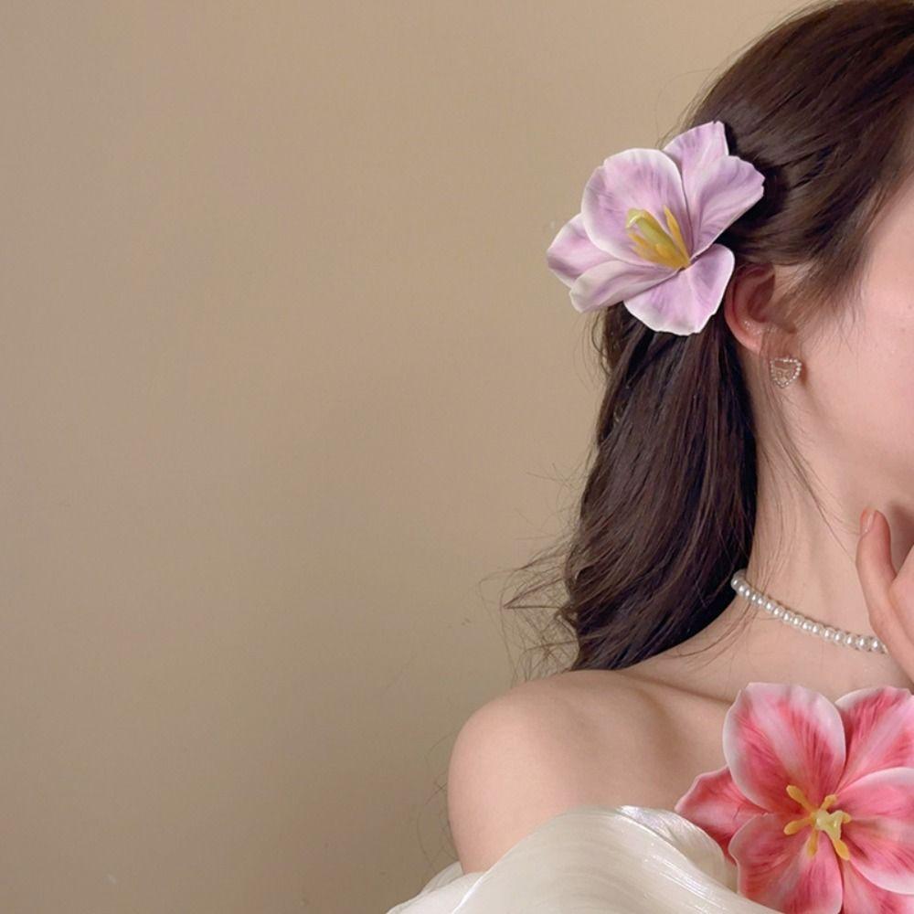 Korean Style Flower Hair Clip Cloth Bohemian Style Hair Clip Cute Flower Hairpin Summer