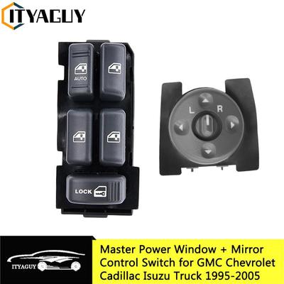 Tlačítko spínače ovládání hlavního okna na levé straně řidiče pro nákladní automobil GMC Chevrolet Cadillac Isuzu 1995-2005 15009690 15151360