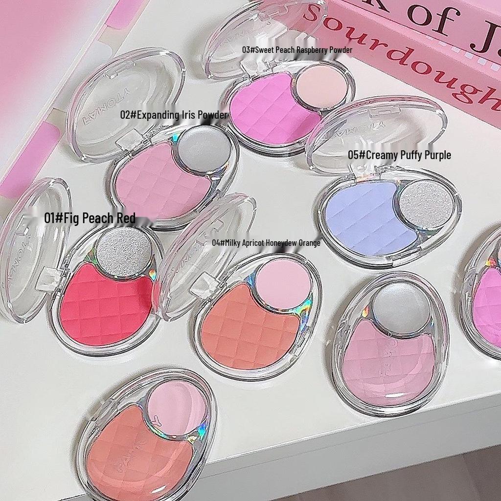 Soft Mist All-in-One Palette: Blush, Highlight, Brighten, Matte Shadow, Concealer & 3D Contour - Perfect for Students and Parties.