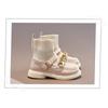 Korean Version of the New Children's Boots British Style Knitted Socks Boots Fashion Chain Foreign Style Princess Leather Boots