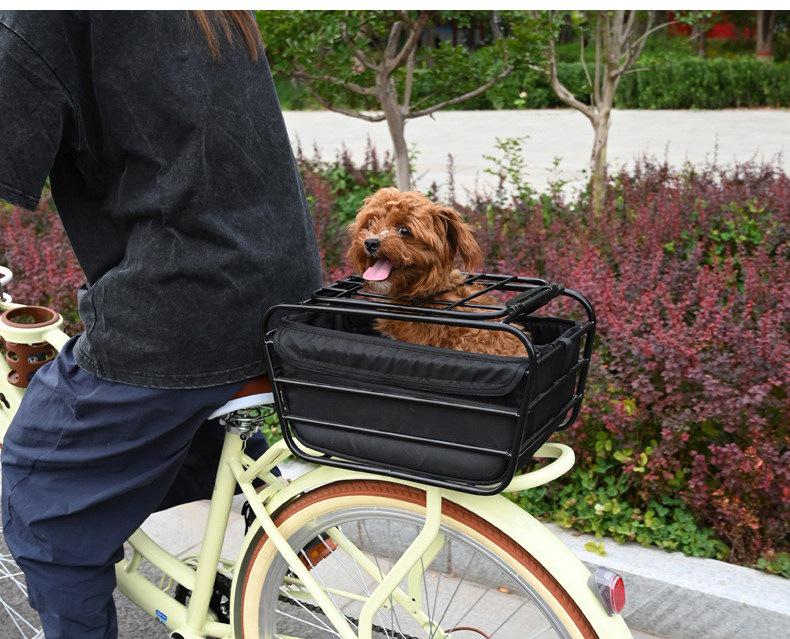 Extra Large Dog Carrier Rear Bike Basket for Single Pet