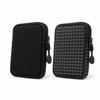 New Fabric Zipper Card Holder Grid Pattern Compact Coin Purse Minimalist Style Card Wallet Daily Commute