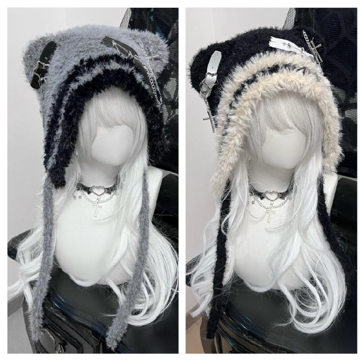 Funny Pattern Hat Lovely Unisex Holiday Hat Plush Winter Warm Snowmen Hat  for Winter Outdoor Activity