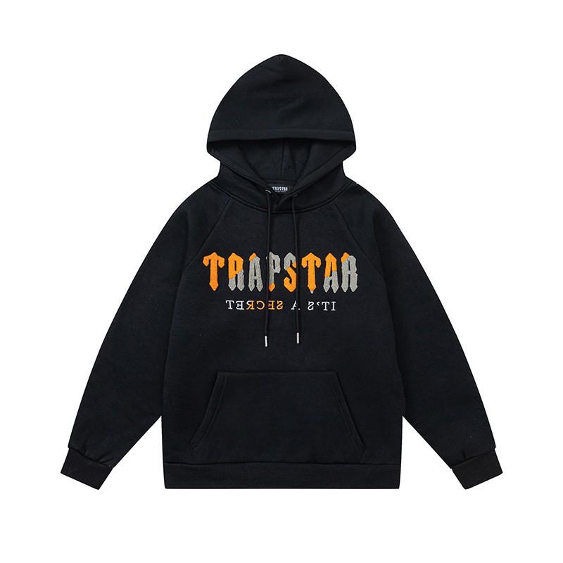 Mens Gradient Letter Tiger Head Embroidered Hoodie Jogger Set Streetwear Winter Outfit
