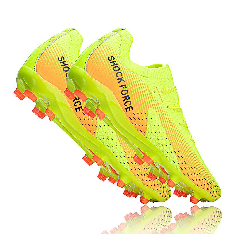 Zhongbang Football Shoes Fg Pegged Leather Foot Boys And Girls Children And Teenagers Students Natural Grass Non-Slip Competition Shoes