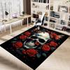1PC Skull Butterflies Carpet Ultra Soft, Thick & Absorbent, Non Slip Machine Washable Mat for Entryway