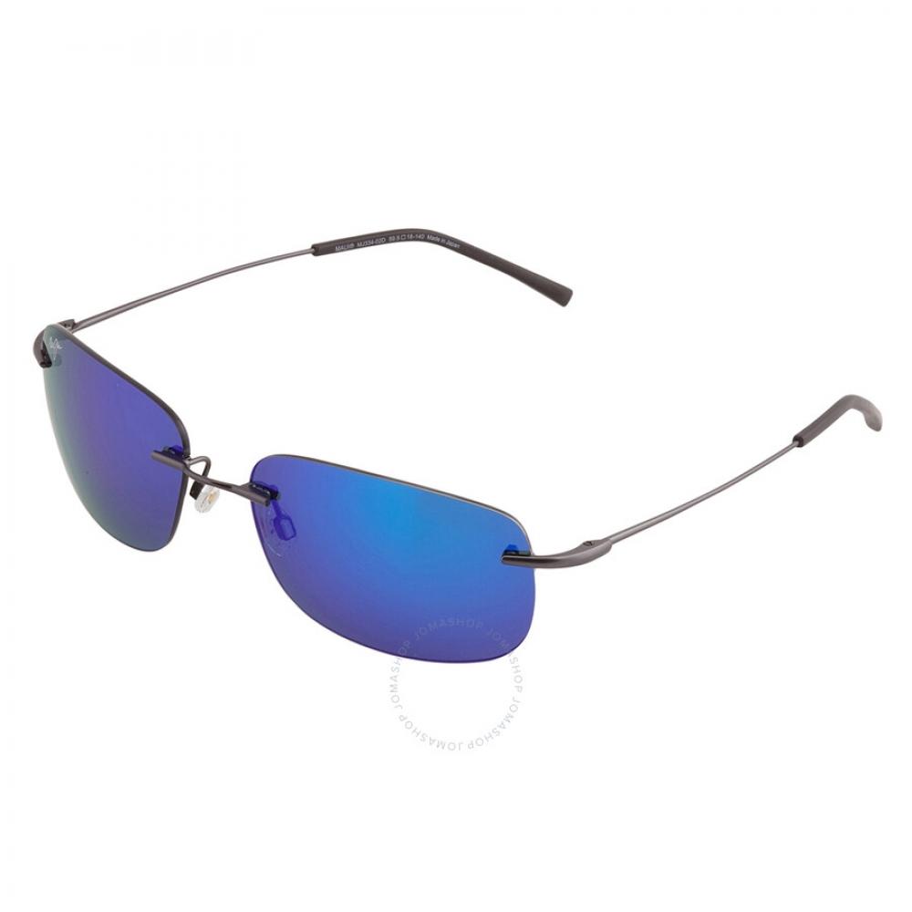 Maui Jim Ohai Blue Hawaii Rectangular Unisex Sunglasses B334 02d 59.5