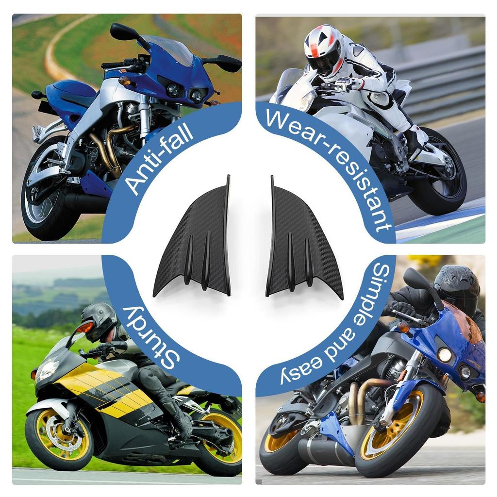 Motorcycle Front Spoiler, Motorcycle Side Spoiler - Motorcycle Fairing Winglet Thick Aerodynamic Winglets Spoiler
