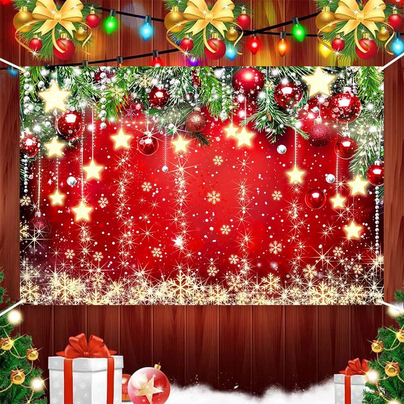Merry Christmas Backdrop Banner Santa Snowman Background Christmas Decorations for Home2026 Navidad Noel Xmas Gifts NewYear 2026