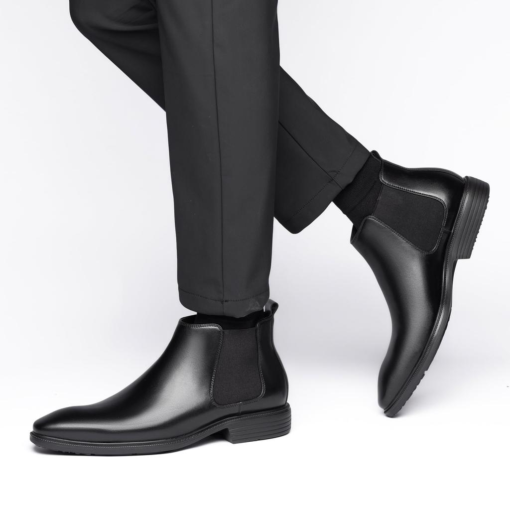 Foxsense Chelsea Business Side Fully Genuine Dress Made with Premium Italian Cowhide Size Men's Boots, Shoes, Gore, Waterproof, Leather, Shoes,