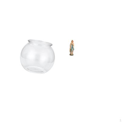 Aquatic Sanctuary with Divine Lady Figurine Artistic Fish Bowl Vase And Blessed Resin Sculpture for