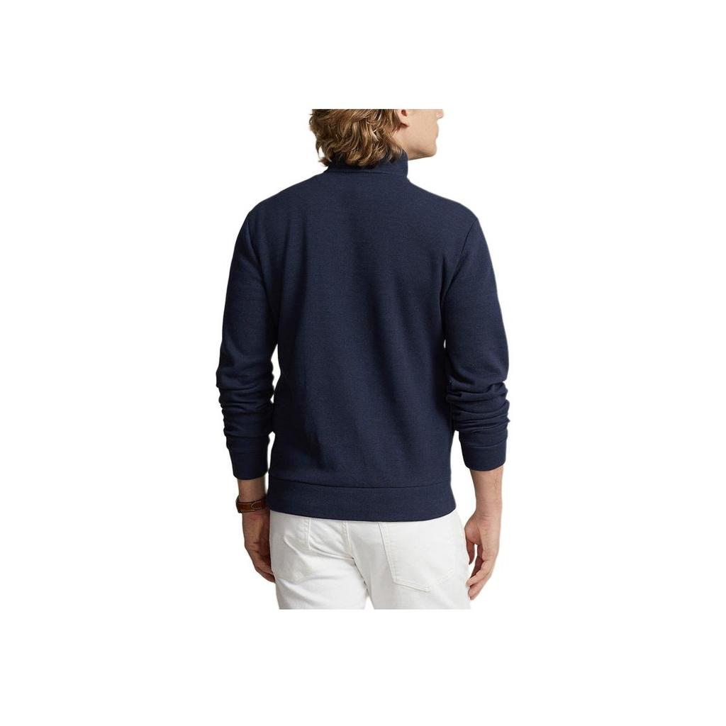 Polo Ralph Lauren SS24 Solid Logo Embroidered Long Sleeve Sweatshirt Men sweatshirt Navy-Blue MNPOKNI16823385-410