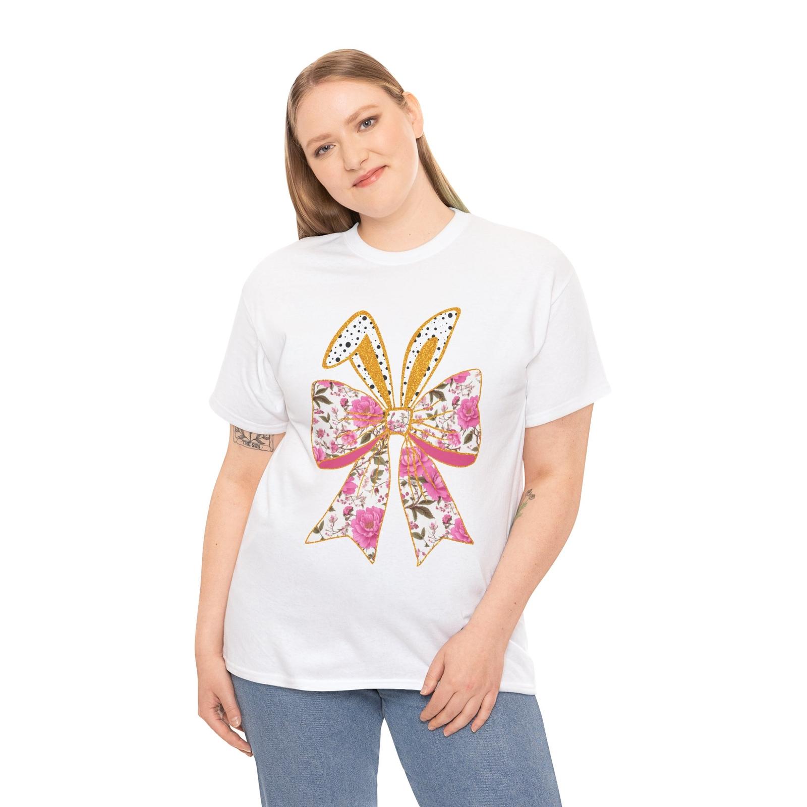 

Easter Floral Bow Floral T-Shirt - Trendy Flower Tee for Free Spirits Fans 4XL