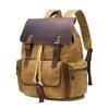 Zaino in Tela Cerata Vintage Casual in Vera Pelle Rucksack per Laptop DayPack a Spalla per Viaggio/Escursionismo/Scuola