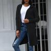 Women's Loose Knitted Mid-length Hooded Cardigan Cable Coat
