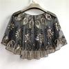 Vintage Flapper Shawl Sequin Beaded Short Cape Beaded Decoration Gatsby Party Mesh Short Cover Up Dress Accessory