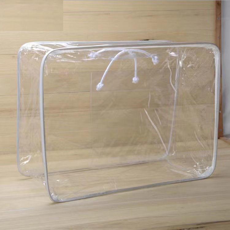 PVC Transparent Tote with Steel Wire for Dustproof Quilt and Blanket Storage