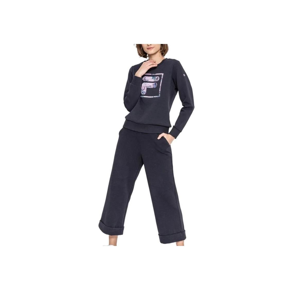 

Fila Белый вязаный пуловер с круглым вырезом, с длинным рукавом, женский свитшот F11W918208F-NV M