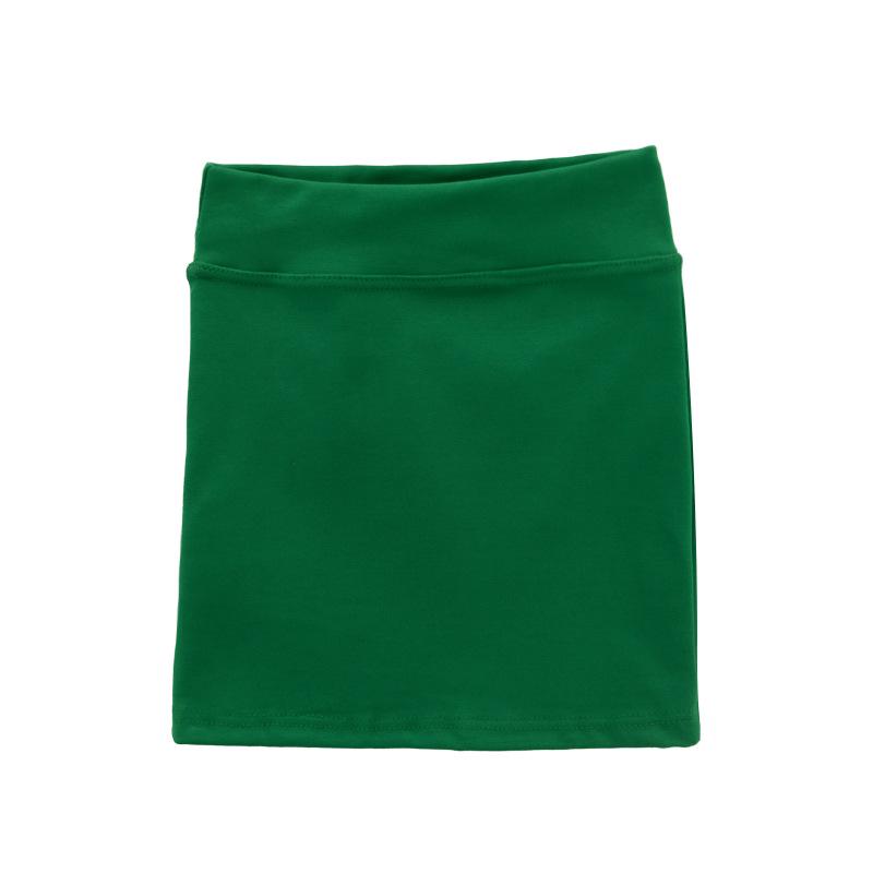 Saia Midi Preta Evasê de Cintura Alta Feminina - Verão Modeladora Bodycon com Shorts Anti-exposição para Figuras Petite