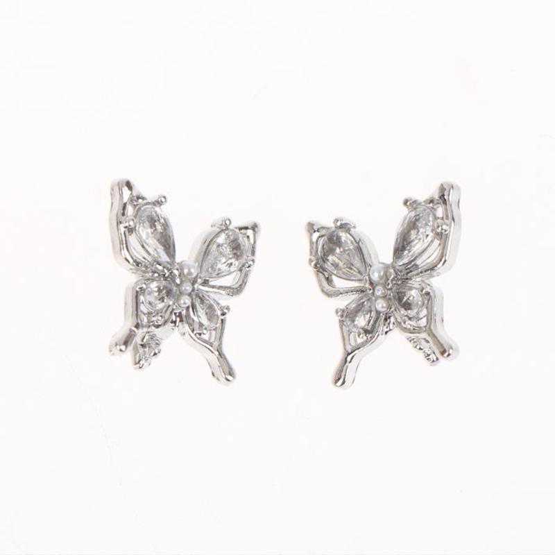 Earrings For Ear Clip Earphone Butterfly Beaded Shining Decorations Beautiful Earphone Accessories