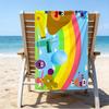 Ultra-Soft Beach Towel with Hey Duggee Theme,Ideal for Pool - Camping, Diving - Perfect Travel Essential, Vibrant Beach Towel.