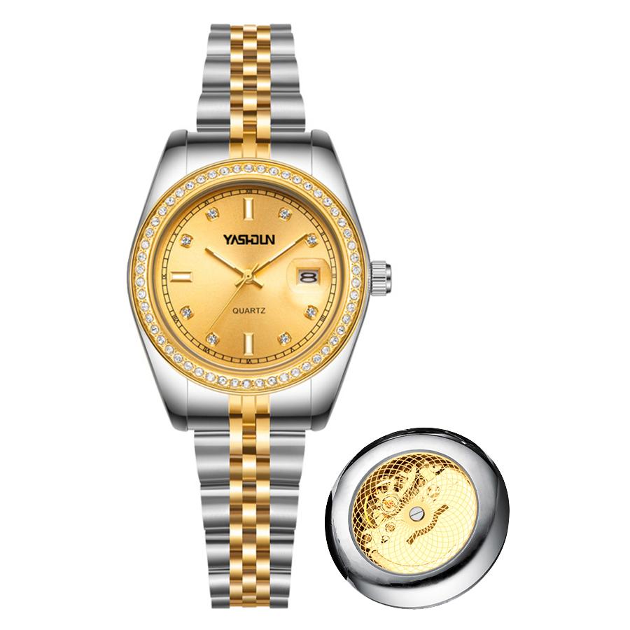 Fashion Temperament Women's Watch Automatic Mechanical Quartz Watch Waterproof Luminous Steel Strip Women's Watch