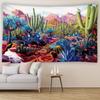 Botancial Cactus Tapestry, Tropical Desert Forest Plant Wall Tapestry For Kids Teens Bedroom Living Room Rustic Fashion Artwork