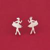 Korean Style Creative Ballerina Stud Earrings for Women