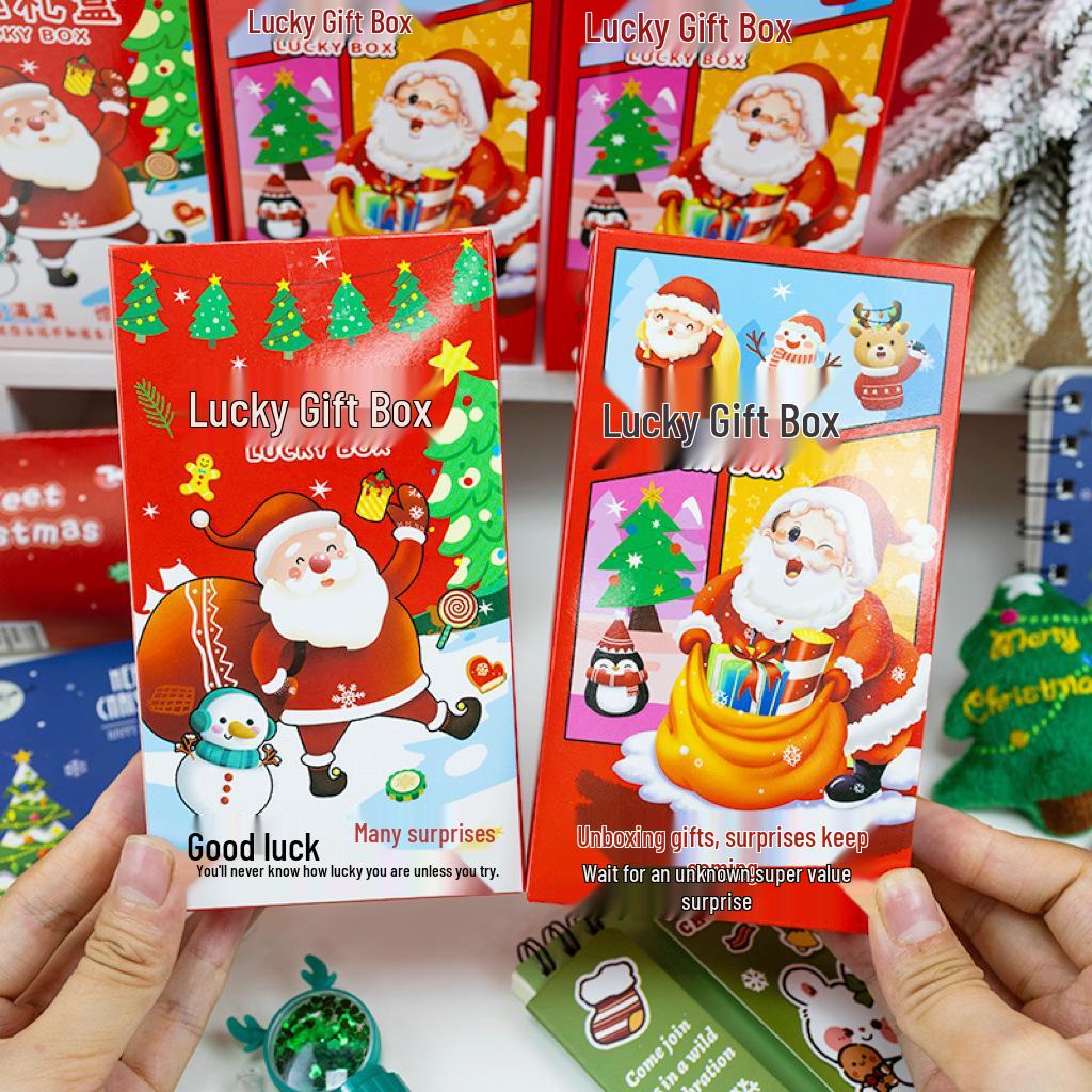 High-Value Christmas Cartoon Stationery Blind Box for Students