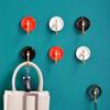 Nail-free Bathroom Hook Ceramic Color Towel Hook 4-piece Bedroom Living Room Coat Hook Single Hook Red/Black/White/Green