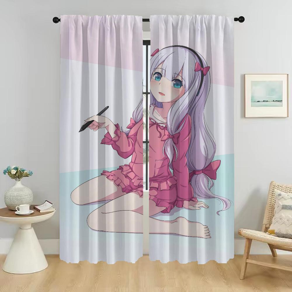 Tulle for Bedroom Eromanga Sensei Kitchen Curtains for Living Room Curtain Halloween Decoration Home Interior Curtains 2 Pieces