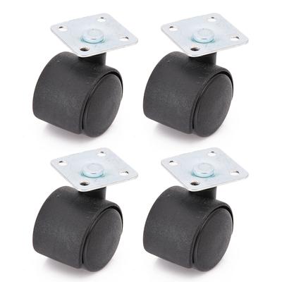 YH Rueda Giratoria Negra de 30 mm con Rueda de Nylon para Silla de Ruedas Mesa Rueda de Repuesto