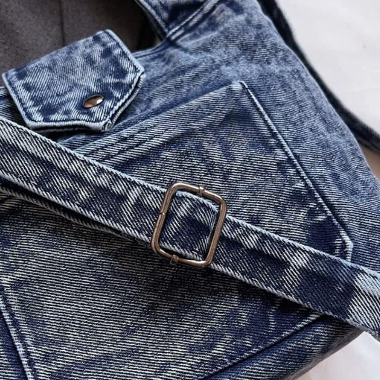 Vintage Washed Denim Mini Tote Bag Hand Bag