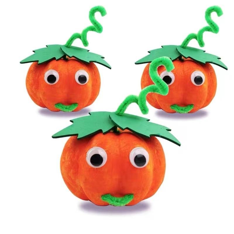 10Pcs Artificial Pumpkins Decoration for Thanksgiving Fall Festival Home Decoration White Foam Pumpkins for Painting