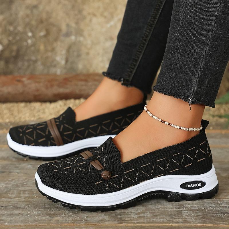 2026 Women's Casual Tennis Shoes Fashion Breathable Walking Flat Bottom Sports Shoes Women's Fitness Soft Sole Non-slip Sneakers
