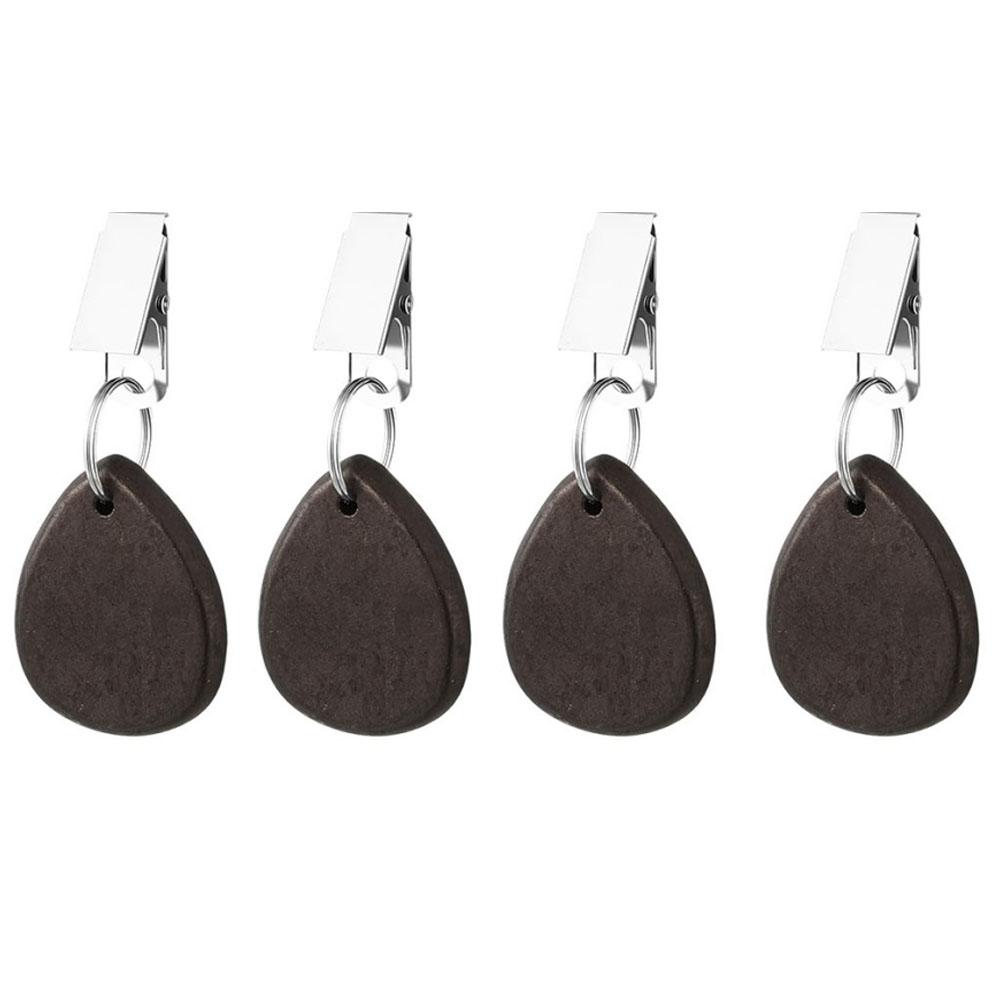 4PCS Tablecloth Weights Outdoor Table Cloth Weights Teardrop Shape Pendant Stones with Metal Clips Marble Table Cover Weights