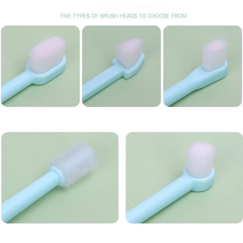 Dog Toothbrush Dog Teeth Cleaning 360 Degrees Brush for Dogs Cat Oral Cleaning Soft Hair Pet Toothbrushes Long Handle Dogs Brush