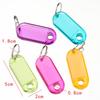 10pcs Coloful Key Tags Plastic Split Key Ring Paper Labels Clear Windows Flexible Key Organizer DIY Item Identifiers Luggage Tag