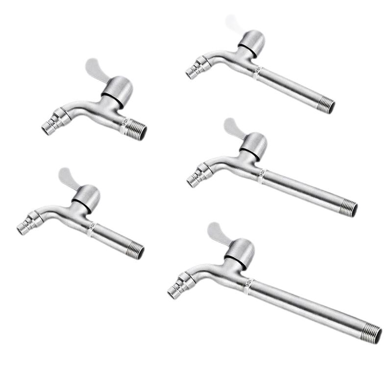 Lujing Stainless Steel Extended Faucet for Washer & Mop Sink