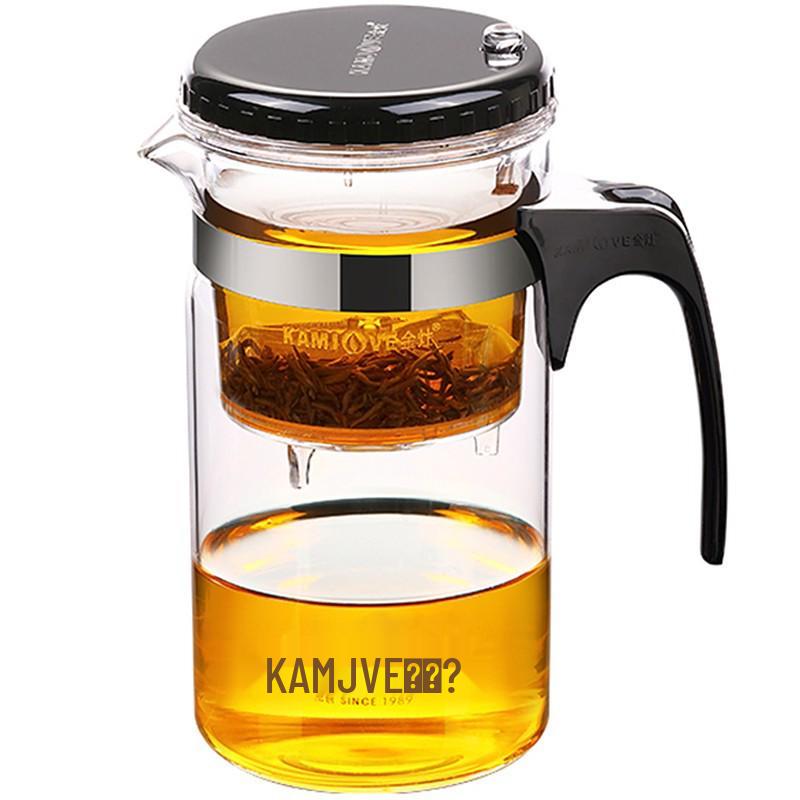 Golden Stove TP200/TP300 Elegant Heat-Resistant Glass Tea Pot & Large-Capacity Cup for Tea Ceremony and Home Brewing.