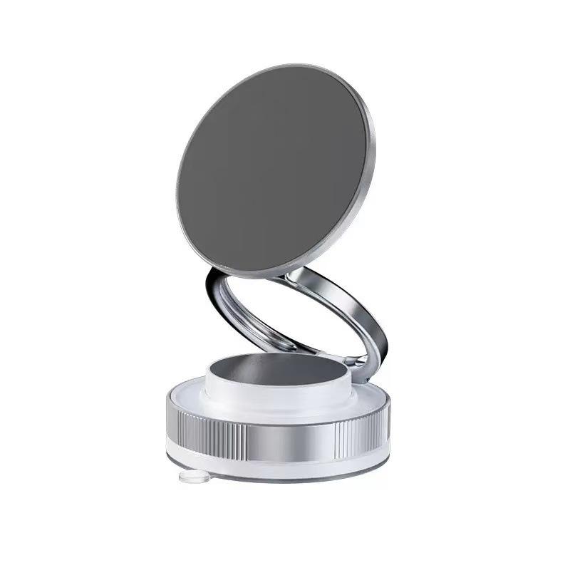 Magnetic Phone Holder & Foldable 360° Ring Stand with Vacuum Suction Cup for Navigation